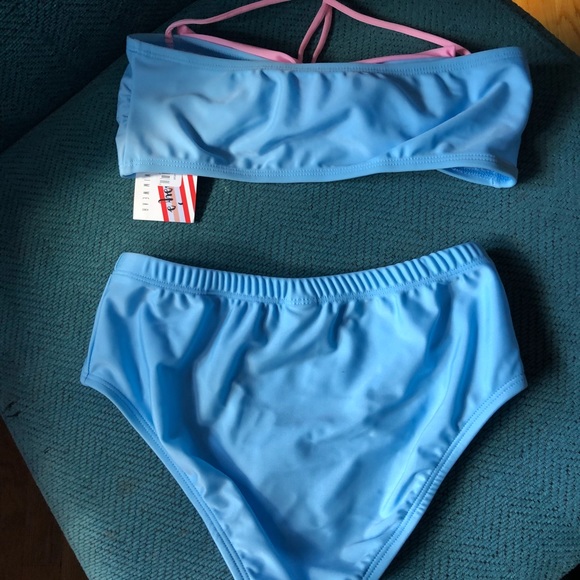 NWT-Girls Size 12 High Waist Bathing Suit - Picture 2 of 6